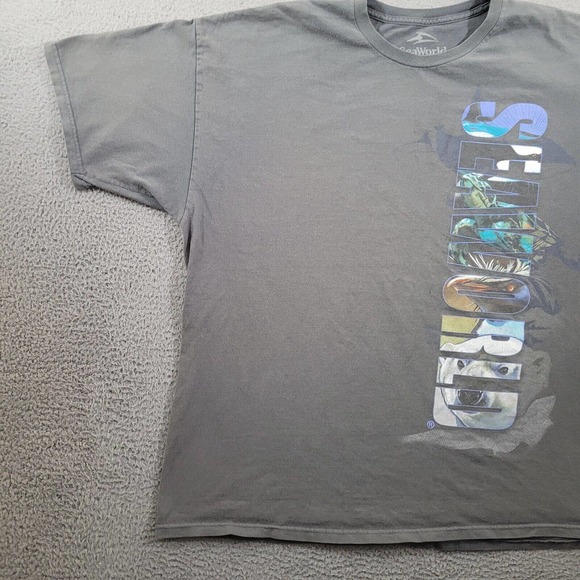 Sea World Shirt Mens 2XL Gray Shamu Killer‎ Whale Orca Souvenir Destination Tee - Picture 4 of 11